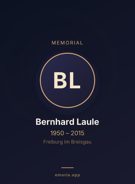 Memorial portrait of Bernhard Laule