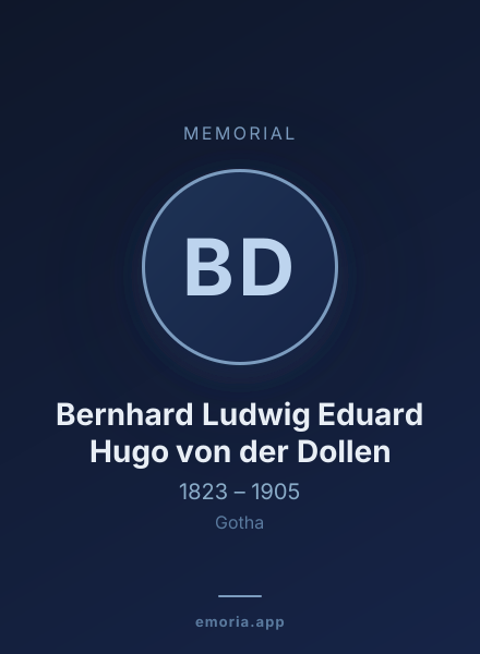 Memorial portrait of Bernhard Ludwig Eduard Hugo von der Dollen