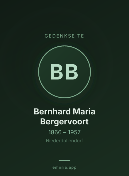 Gedenkportrait von Bernhard Maria Bergervoort
