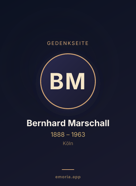 Gedenkportrait von Bernhard Marschall