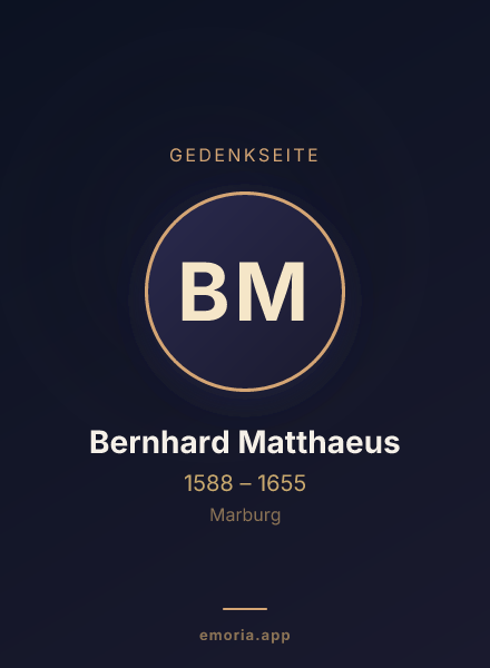 Gedenkportrait von Bernhard Matthaeus