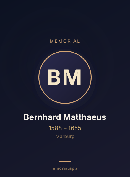 Memorial portrait of Bernhard Matthaeus