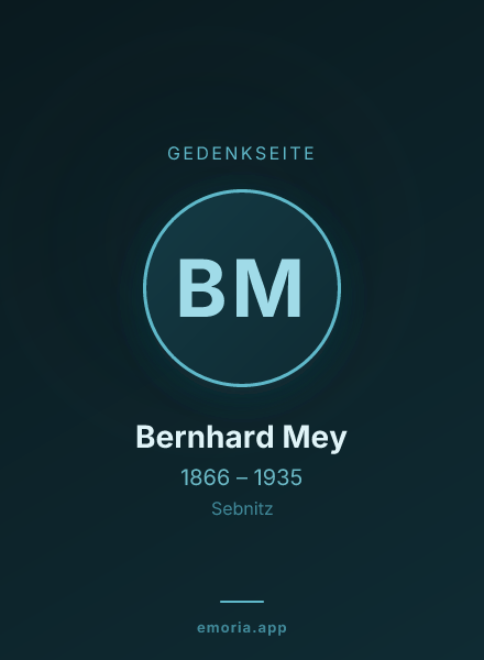 Gedenkportrait von Bernhard Mey
