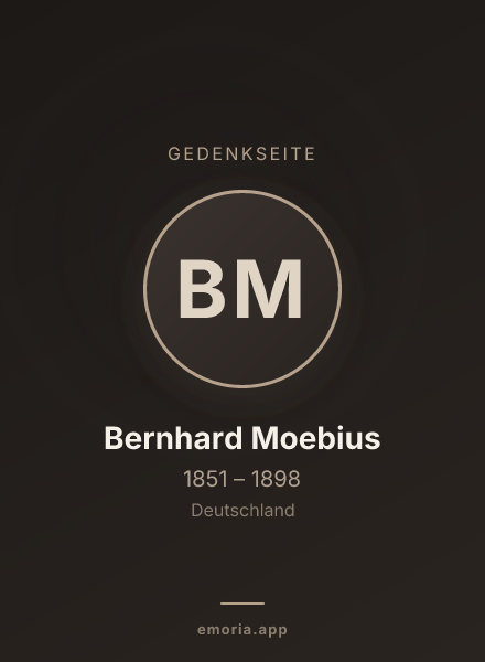 Gedenkportrait von Bernhard Moebius