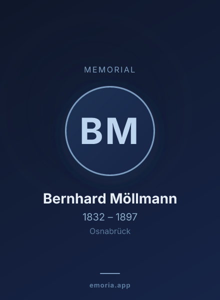 Memorial portrait of Bernhard Möllmann