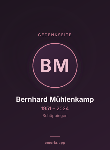 Gedenkportrait von Bernhard Mühlenkamp