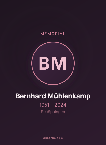 Memorial portrait of Bernhard Mühlenkamp