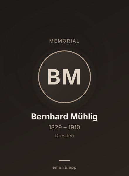 Memorial portrait of Bernhard Mühlig