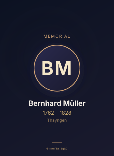 Memorial portrait of Bernhard Müller