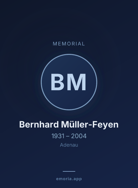 Memorial portrait of Bernhard Müller-Feyen