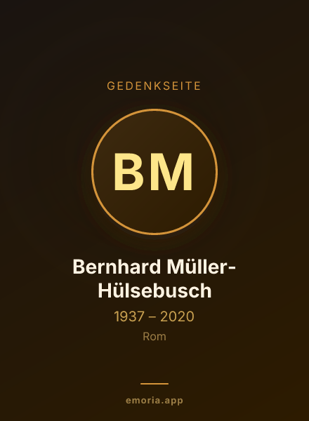 Gedenkportrait von Bernhard Müller-Hülsebusch