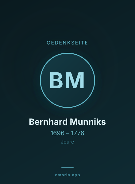 Gedenkportrait von Bernhard Munniks