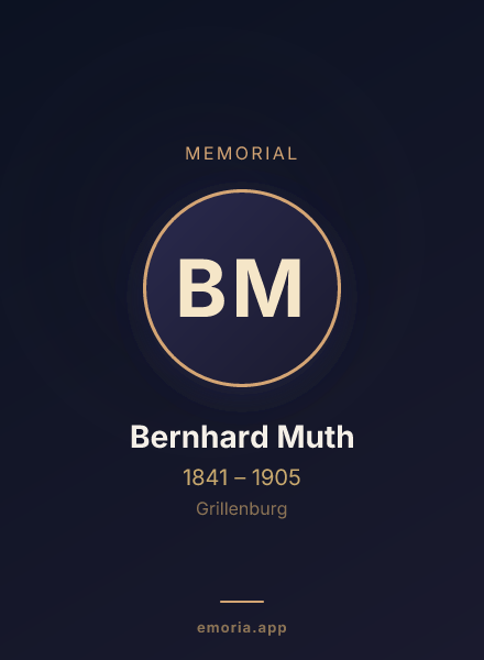 Memorial portrait of Bernhard Muth
