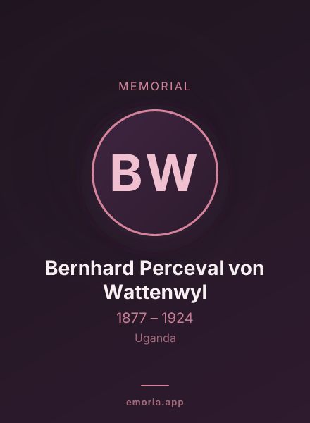 Memorial portrait of Bernhard Perceval von Wattenwyl