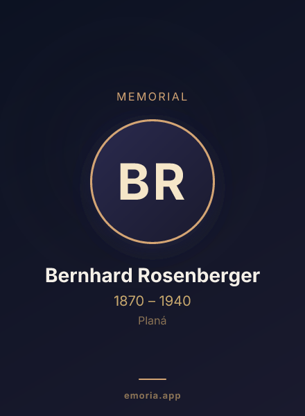 Memorial portrait of Bernhard Rosenberger
