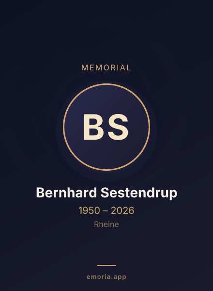 Memorial portrait of Bernhard Sestendrup