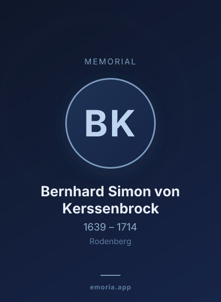 Memorial portrait of Bernhard Simon von Kerssenbrock