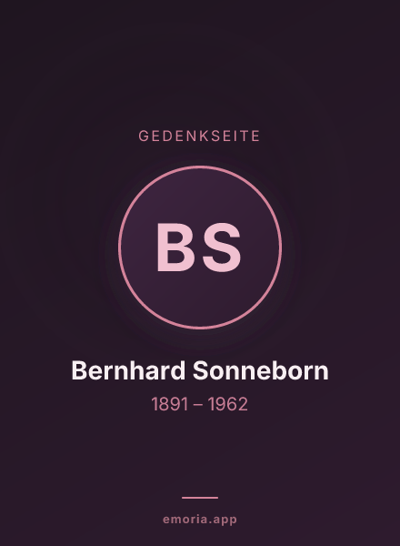Gedenkportrait von Bernhard Sonneborn
