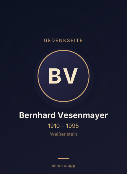 Gedenkportrait von Bernhard Vesenmayer