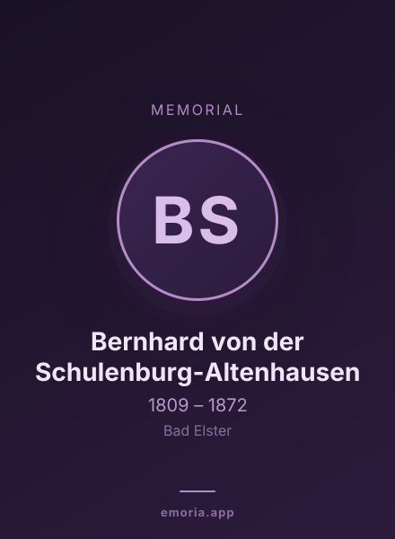 Memorial portrait of Bernhard von der Schulenburg-Altenhausen