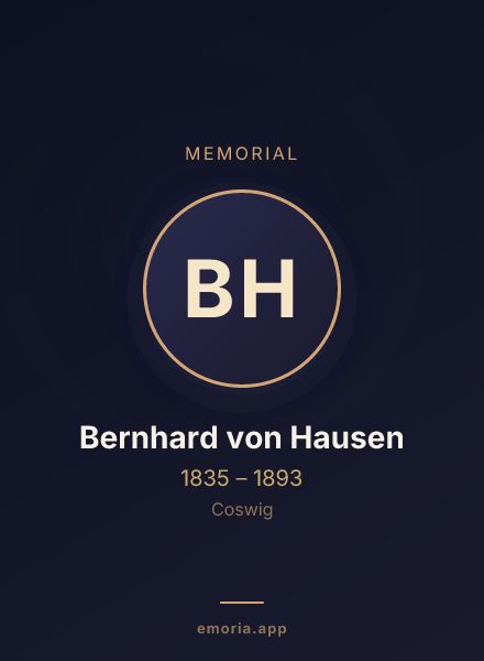 Memorial portrait of Bernhard von Hausen