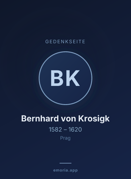 Gedenkportrait von Bernhard von Krosigk