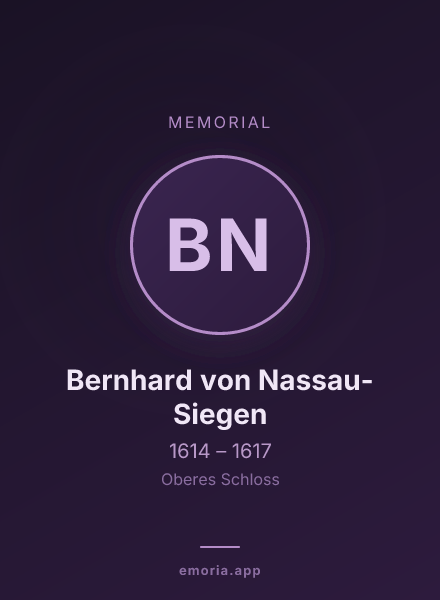 Memorial portrait of Bernhard von Nassau-Siegen