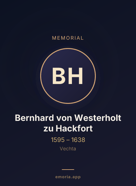Memorial portrait of Bernhard von Westerholt zu Hackfort