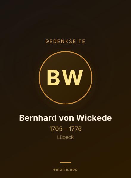 Gedenkportrait von Bernhard von Wickede