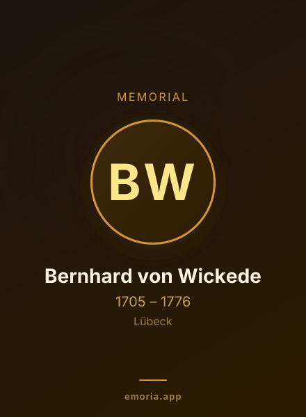 Memorial portrait of Bernhard von Wickede