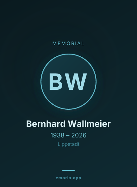 Memorial portrait of Bernhard Wallmeier