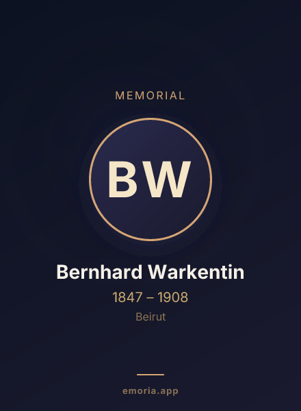 Memorial portrait of Bernhard Warkentin