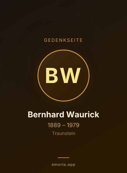 Gedenkportrait von Bernhard Waurick