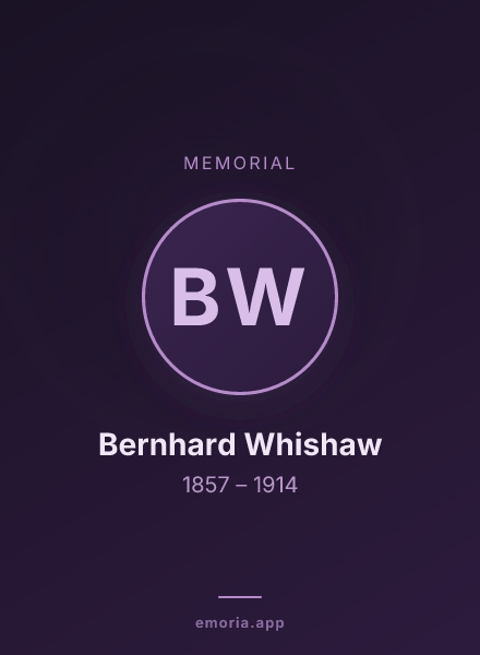 Memorial portrait of Bernhard Whishaw
