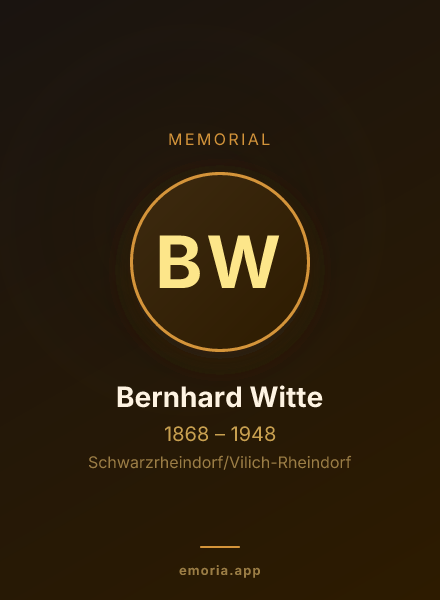 Memorial portrait of Bernhard Witte