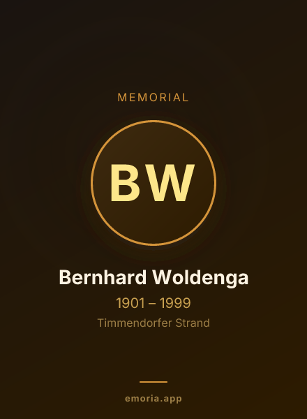 Memorial portrait of Bernhard Woldenga