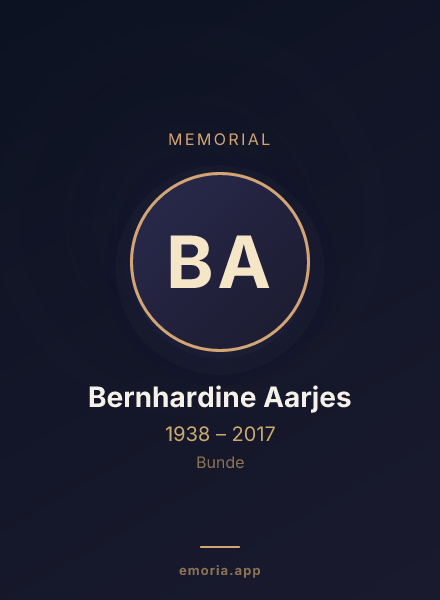 Memorial portrait of Bernhardine Aarjes