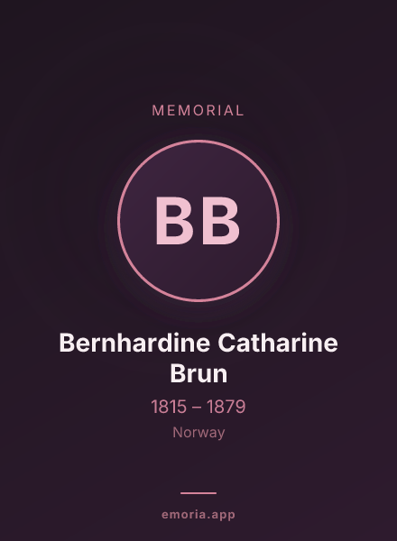 Memorial portrait of Bernhardine Catharine Brun