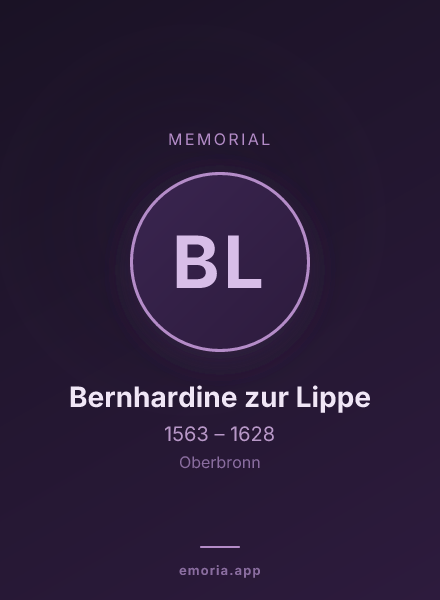 Memorial portrait of Bernhardine zur Lippe