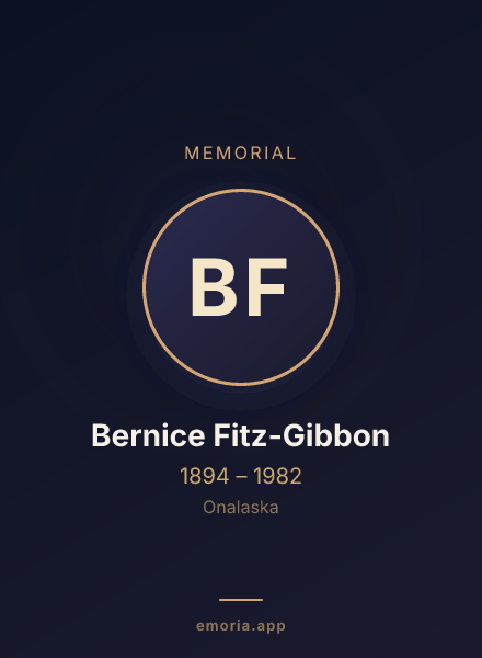 Memorial portrait of Bernice Fitz-Gibbon