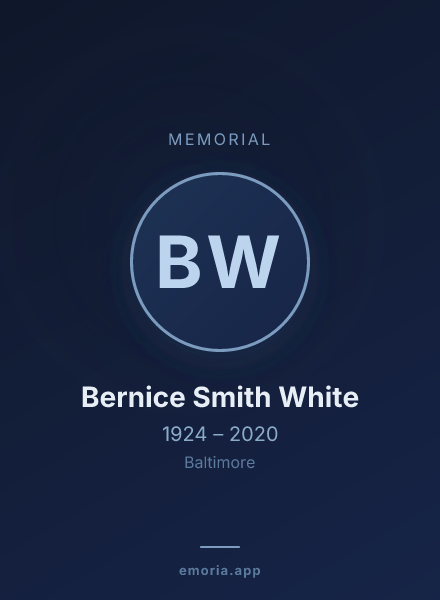 Memorial portrait of Bernice Smith White