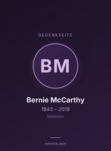 Gedenkportrait von Bernie McCarthy