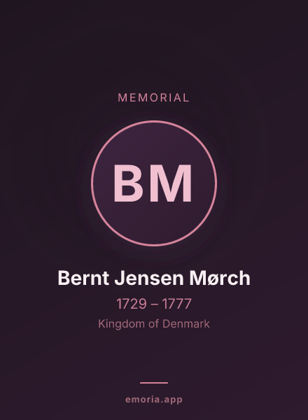 Memorial portrait of Bernt Jensen Mørch