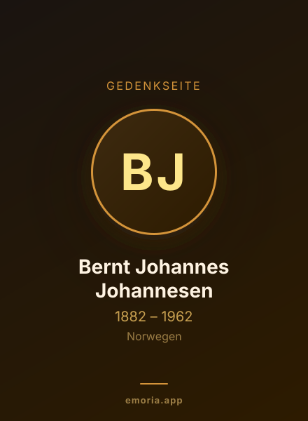 Gedenkportrait von Bernt Johannes Johannesen