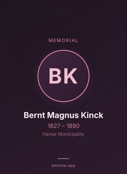 Memorial portrait of Bernt Magnus Kinck