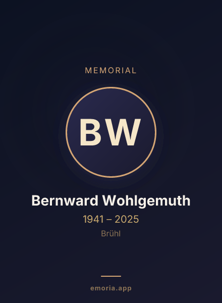 Memorial portrait of Bernward Wohlgemuth