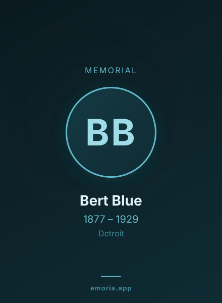 Memorial portrait of Bert Blue