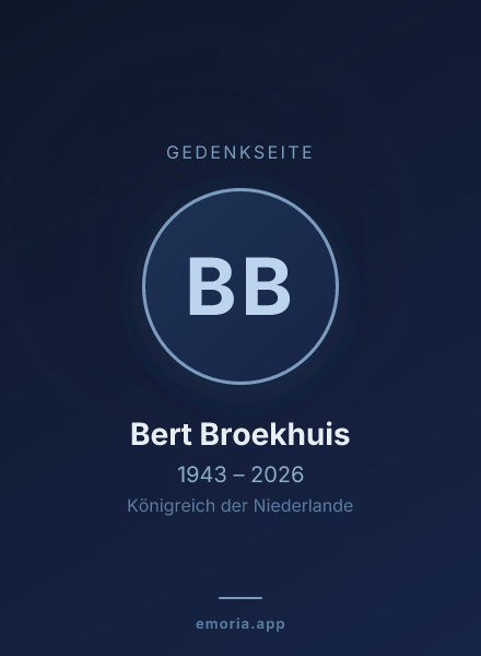 Gedenkportrait von Bert Broekhuis