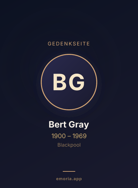 Gedenkportrait von Bert Gray