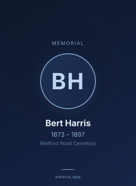 Memorial portrait of Bert Harris